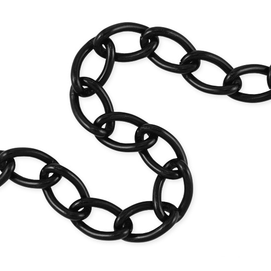 17MM METAL CHAIN - SHINY BLACK (Chains TRIMS) photo