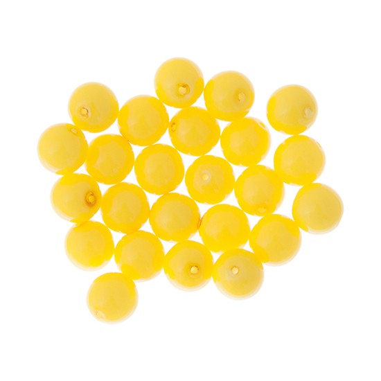 8MM CZECH GLASS COLORED PEARL-YELLOW (ACCESSORIES Sew-Ons) photo