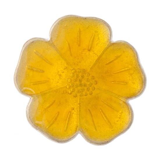 Enamel Flower Button with Shank-20mm-YELLOW (BUTTONS Flowers & Shapes) photo