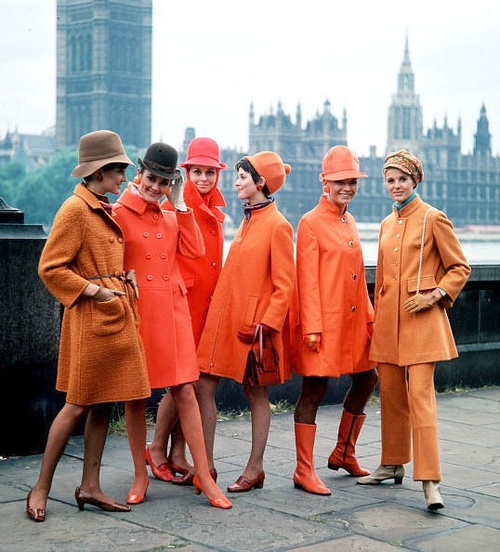 60s Orange Outfits