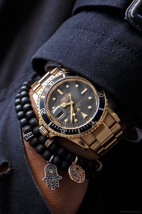 Rolex Watch with Beaded Bracelets
