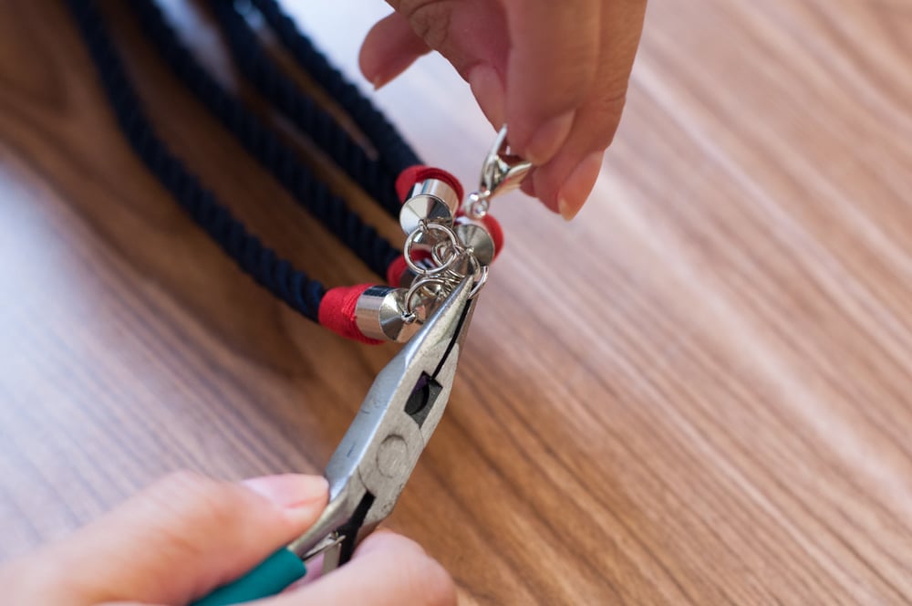 Adding Lobster Clasp to Nautical Knot Necklace