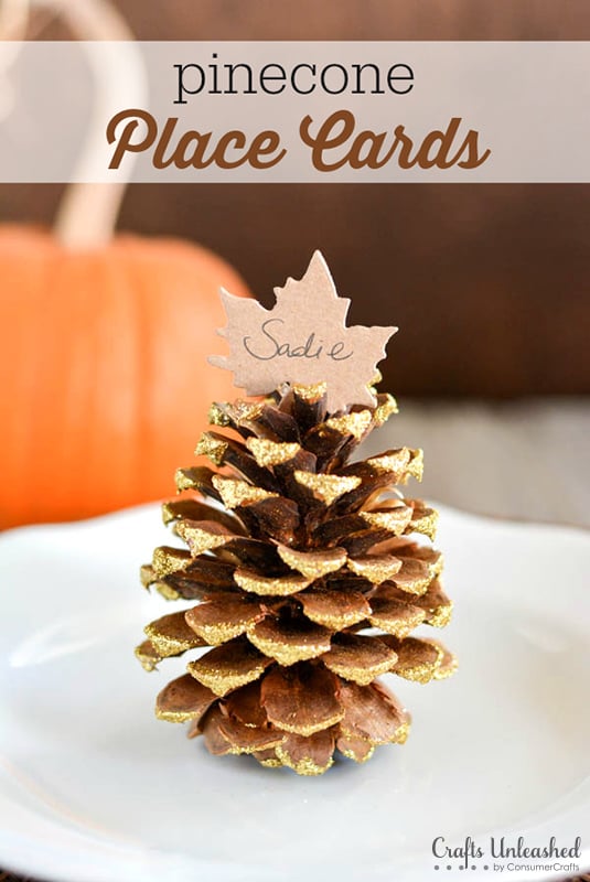 Pinecone-place-card-setting-Crafts-Unleashed