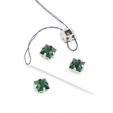 6mm X 6mm Swarovski Crystal Square W/Setting