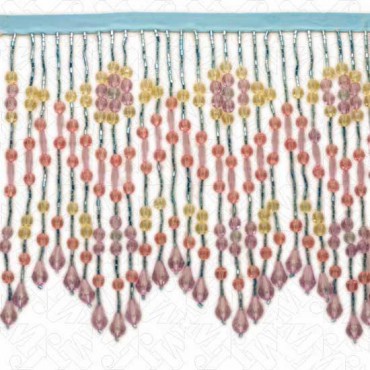 6" Floral Pattern Beaded Fringe
