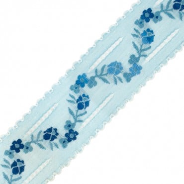 1 3/8" Embroidered Floral Lace