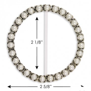 2 5/8" (66mm) Round Pearl Buckle 