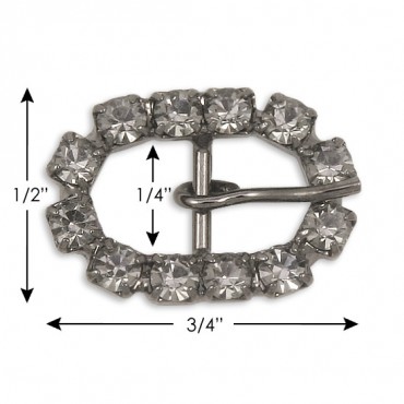 1/2" X 3/4" Small Oval Buckle