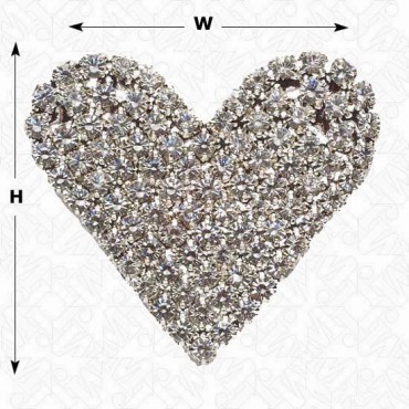 Rhinestone Heart Button