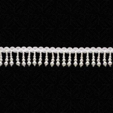 1 1/8" (29mm) Pearl Fringe On Scroll 
