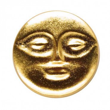 Metal Mask Button - Bright Gold