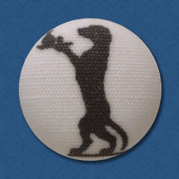 Dog Silhouette Button - Waiter