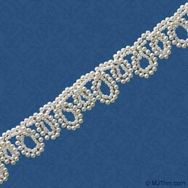 1" (25mm) Imported Pearl Beaded Trim 