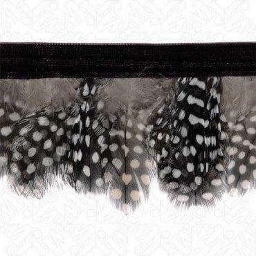 Yg Guinea 2"-3"inches Hen Fowl Spotted Feather Fringe Craft Trim for EarRings