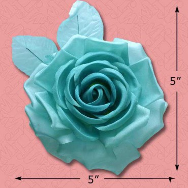 IMPORTED SILK ROSE FLOWER PIN