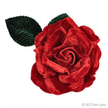 3" X 5 1/2" Velvet Rose With Pin