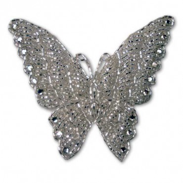 Rhinestone Beaded Butterfly Applique 
