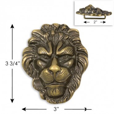 3 3/4" X 3" Lion Head Buckle