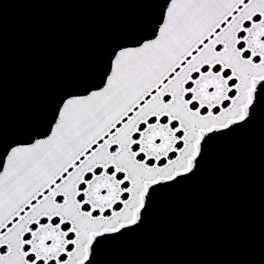 1 3/4" (45mm) Cotton Eyelet Lace 