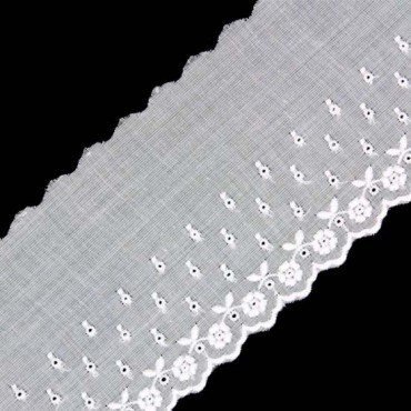 3" (77mm) Cotton Eyelet Lace 
