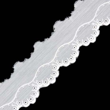 1 1/4" (32mm) Cotton Eyelet Lace 