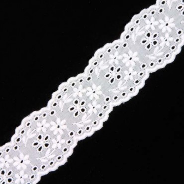 1 3/8" (35mm) Cotton Eyelet Lace 