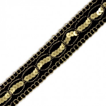 30MM Two Tone Sequin Trim