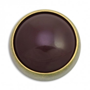 Domed Jewel Setting Fashion Button with Shank