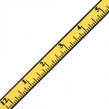 5/8" (16mm) Single Satin "Measure Up" Ribbon 