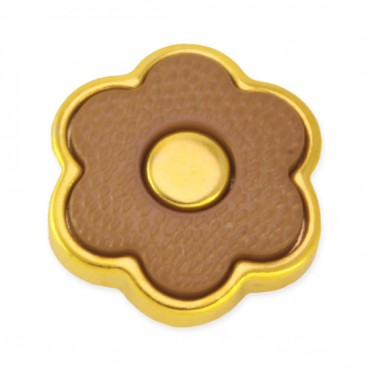 Bordered Flower Fashion Button With Shank