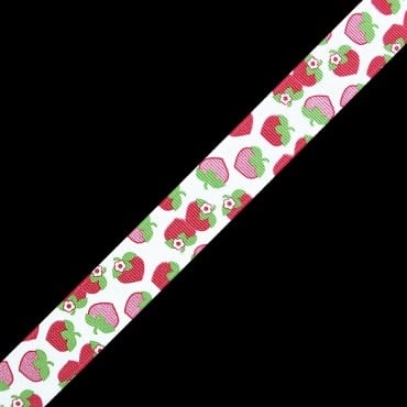 7/8" Strawberries Ribbon