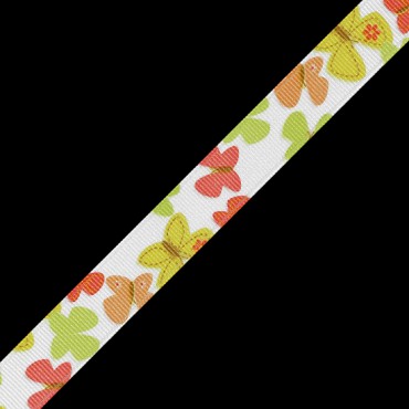 5/8" (16mm) Butterfly Printed Ribbon 