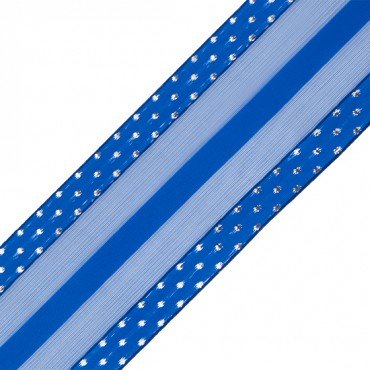 2 1/2" (64mm) Wired Striped Ribbon 