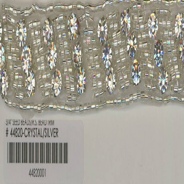 3/4"(19mm) Beaded Rhinestone Trim