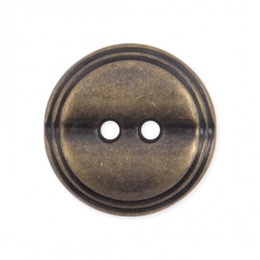 2-Hole Ridge Metal Button