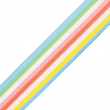 7/8” PASTEL STRIPED GROSGRAIN-PASTEL