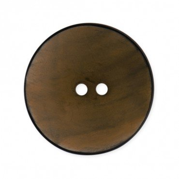 2 Hole Horn Button With Rim