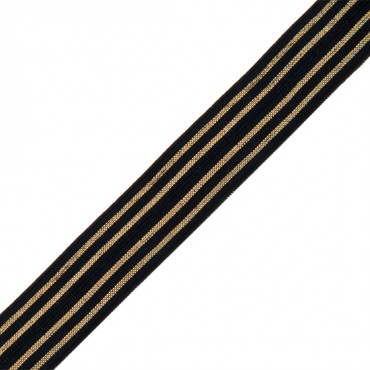 18mm Metallic Stripe Foldover Elastic