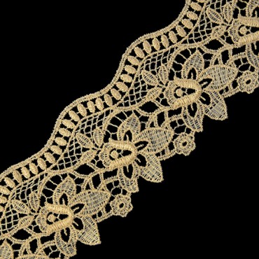 2 3/4" (70mm) Fine Metallic Lace 