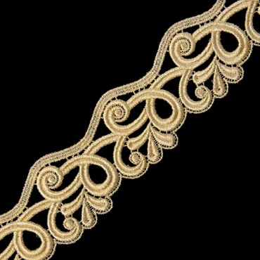 2" (50mm) Fine Metallic Lace 