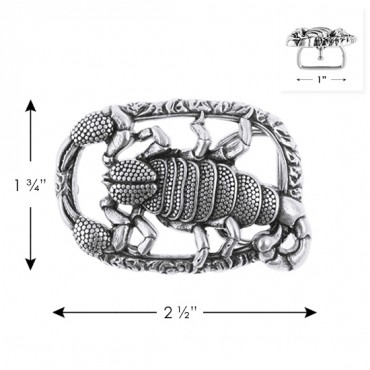 1 3/4" X 2 1/2" Scorpion Metal Buckle 