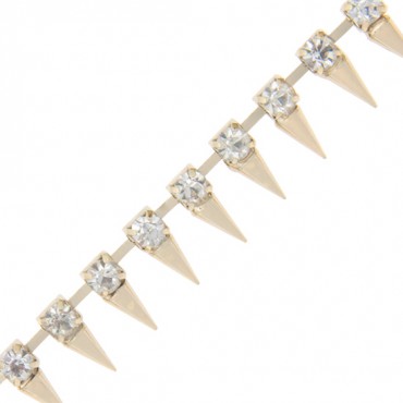 1/2" (13mm) Rhinestone Spike Chain 