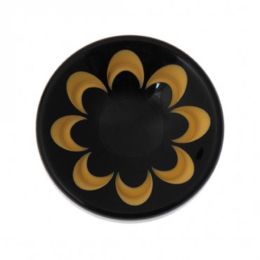 FLORAL BUTTON WITH TUNNEL SHANK