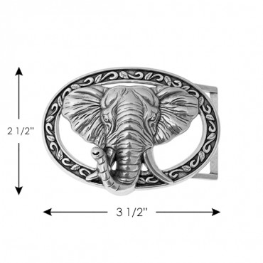 Elephant And Tusk Metal Buckle 