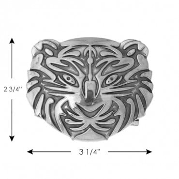 Engraved Tiger Metal Buckle 
