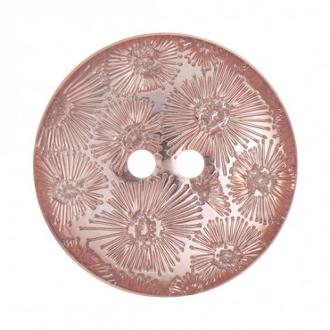 TWO-HOLE FOIL FLORAL BUTTON