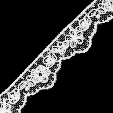 19MM EMBROIDERED FLORAL LACE