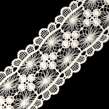 2" FLORAL AND SCALLOPED CROCHET LACE