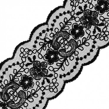 2" SHEER EMBROIDERED SCALLOP LACE