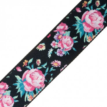 1 1/2”  FLORAL PATTERNED WEBBING